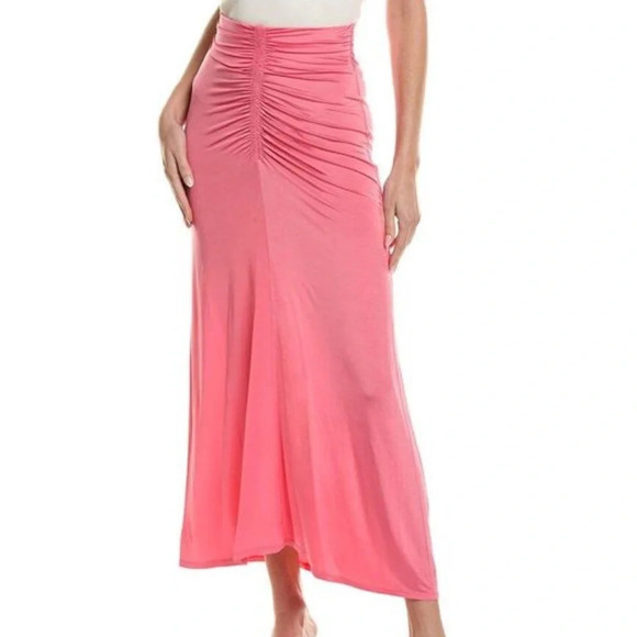 A.L.C. Aureta Maxi Skirt Rose Pink Small NWT Beach Coastal Contemporary Bright - Picture 1 of 10